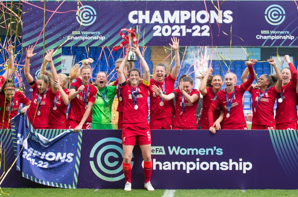 Liverpool welcomed by thousands as they parade FA Women’s Championship trophy